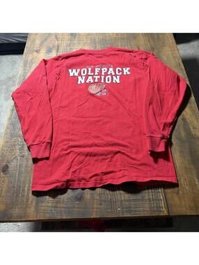 Vintage 90s NC State Wolfpack Nation Basketball Long Sleeve T Shirt Large
